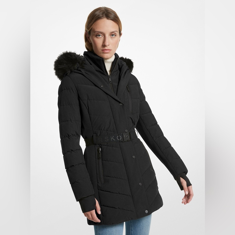 Michael Kors Belted Puffer Coat